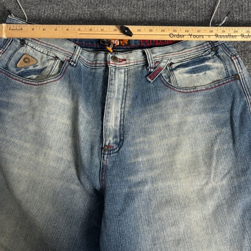 Akademiks Mens Jeans Size 40 Denim Blue RN100964 Straight‎ Fit Relaxed - Picture 12 of 16